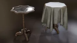 Classic sidetable Low-poly 3D model
