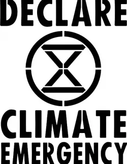 Climate emergency stencil