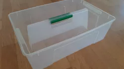 Comfortable handle for IKEA SAMLA box