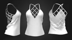 Criss-Cross Camisole Low-poly 3D model