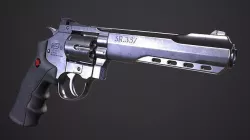 Crossman Revolver Low-poly 3D model
