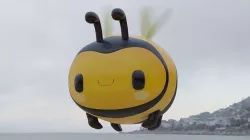 Cute Cartoon Honey Bee Animated Low-poly 3D model 3D model