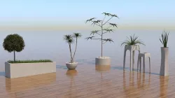 Decorative Flower Pot Low Poly 3D model