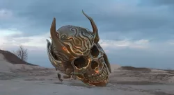 Demon scull  horned 3D model