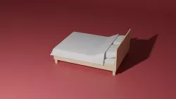 Double bed 3D model