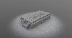 EDDH Hangar 3 Low-poly 3D model