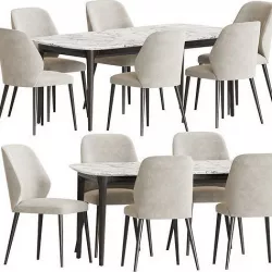 Emma Chair Play Table Dining Set 3D model