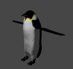 Emperor penguin Low-poly 3D model