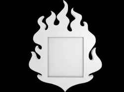 Fire Frame Low-poly 3D model