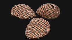 Flat Cap Low-poly 3D model