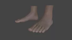 FOOT-003 Rigged Foot Low-poly 3D model