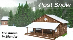 For Anime in Blender - Post Snow 3D model