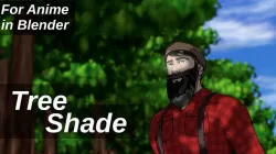 For Anime in Blender - Tree Shade 3D model