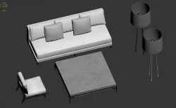 Furniture combination 3D model