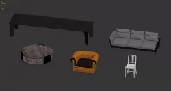 Furniture combination 3D model
