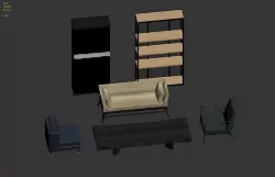 Furniture combination 3D model