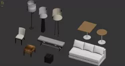 Furniture combination 3D model