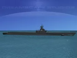 Gato Class Submarine SS-229 USS Flying Fish 3D model