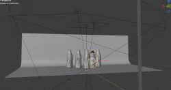 Glass juice bottle  3D model