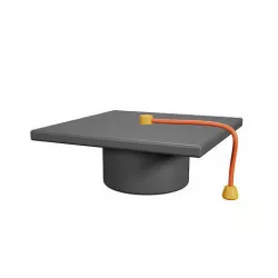 Graduation Hat or Cap  Low-poly 3D model