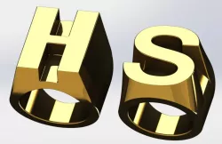 Harry Styles ring H & S initials