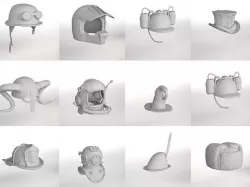 Hat Collection Total 42 Hats From All Fields NFT and Game Ready Low-poly 3D model