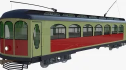 Historical tram 3D model