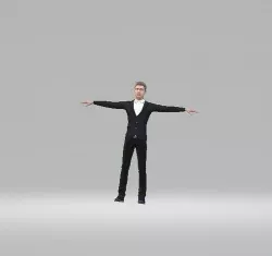 human man character Low-poly 3D model
