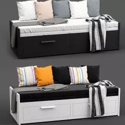 Ikea Brimnes bed 3D model