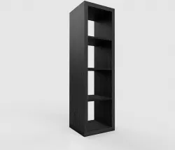 IKEA KALLAX Shelf Unit 1x4 Venge Black 3D model