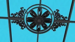 Iron Glass Roof Art Mounted Villa Facade 3D model 3D model 3D model