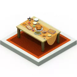 Isometric Thanksgiving Dinner 3D model