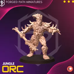 Jungle Orc Warrior with Javelin Weapon