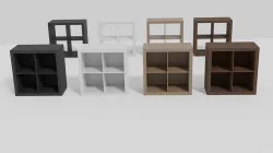 kallax rangement cube Low poly  AR VR Low-poly 3D model