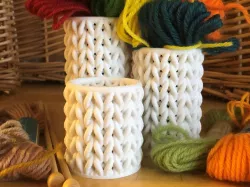 Knitted Cylindrical Containers 