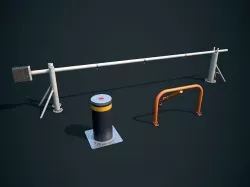 Limit Stops Pack Low-poly 3D model