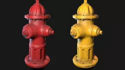 Low Poly PBR Fire Hydrant Low-poly 3D model