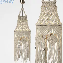 Macrame chandelier  3D model