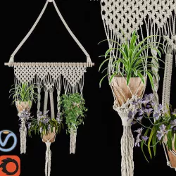 Macrame planter 3D model