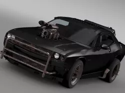 Mad Max Fight Interceptor Dodge Challenger 2015 3D model