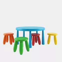 MAMMUT Round table and stools 3D model