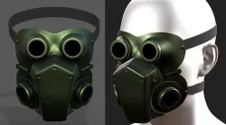 Mask helmet scifi military futuristic  Low-poly 3D model