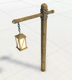 Medieval Lantern Game Ready Low-poly 3D model