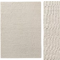 MELLAL HAND-KNOTTED WOOL RUG 3D model