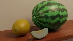 Melon set Canary Low-poly 3D model