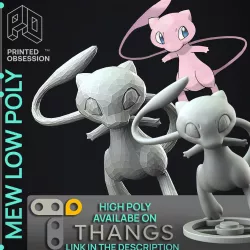 Mew - Pokemon - Low Poly Fan Art