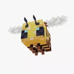Minecraft Bee Rigged Low-poly 3D model