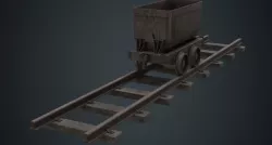 Mining Cart 1B Low-poly 3D model