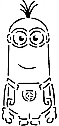 Minion Kevin stencil