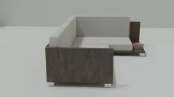 Modern Couch Low-poly 3D model